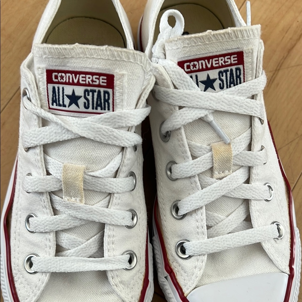Converse White Canvas Low-Top Sneakers size 6 - Picture 4 of 16